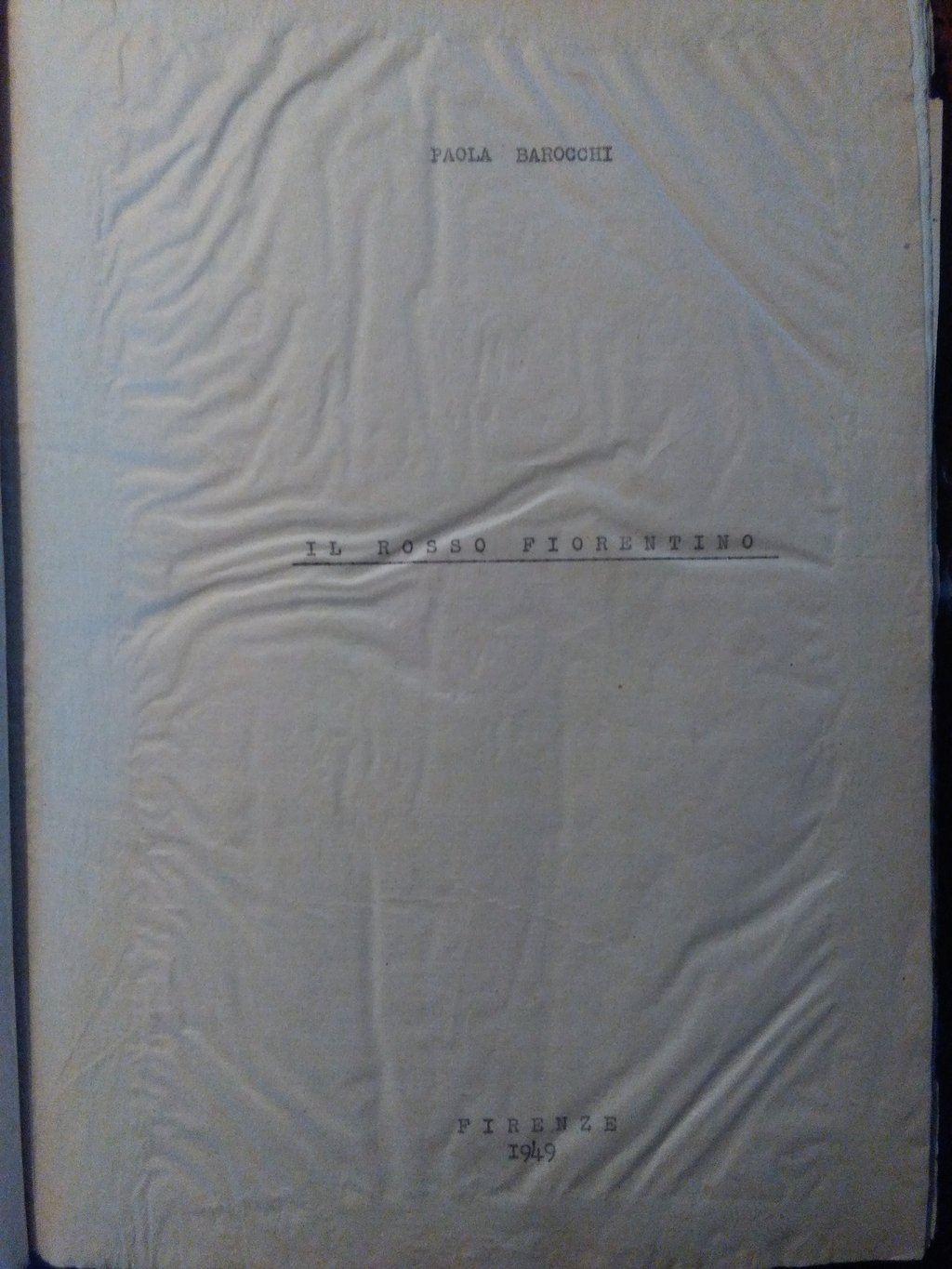 Dattiloscritto tesi Barocchi