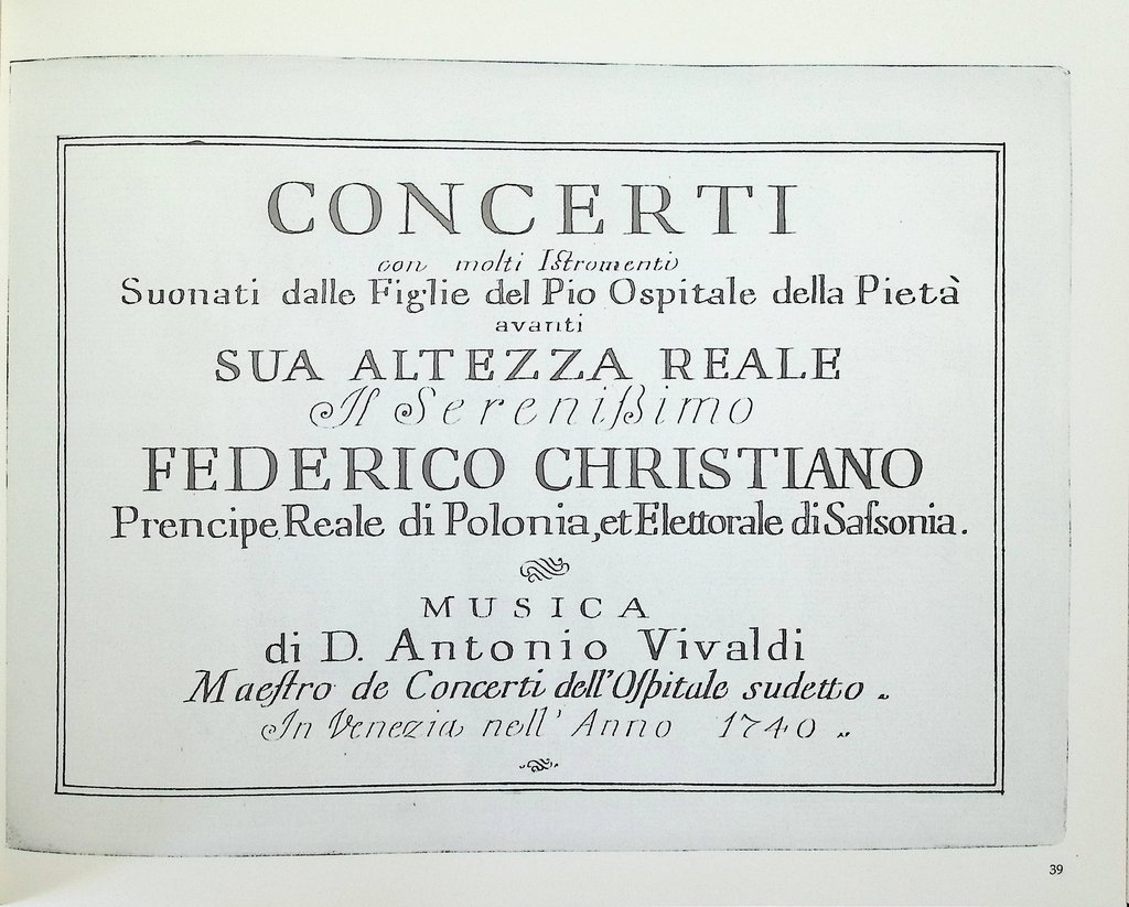 A. Vivaldi, Concerti con molti strumenti: 3 concerti (RV 558, 552, 540) ed una sinfonia (RV 149); manoscritto di Dresden, Sächsische Landesbibliothek, 2389-O-4. A cura di Karl Heller